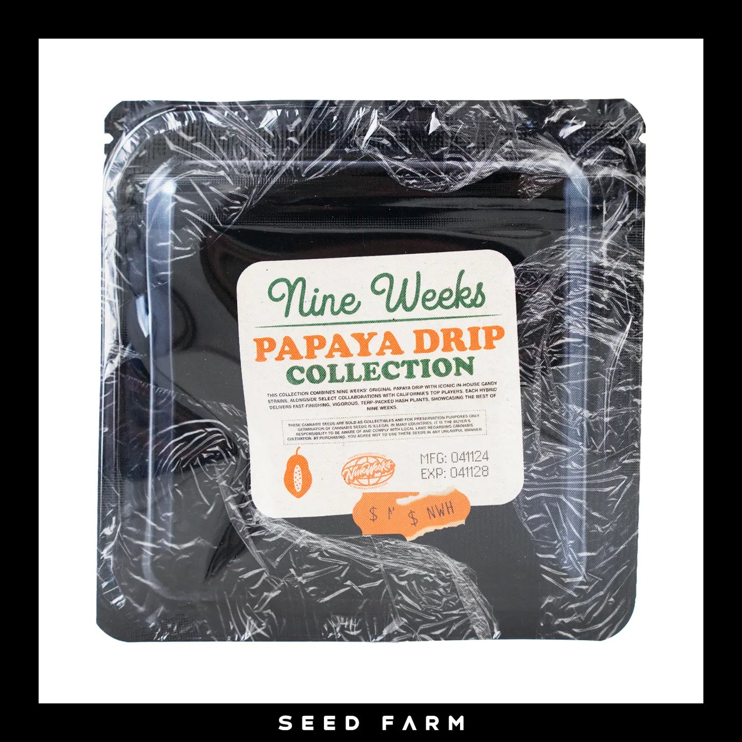 Nine Weeks Harvest, Papaya Drip Collection, Papaya Zorroz, Rückansicht