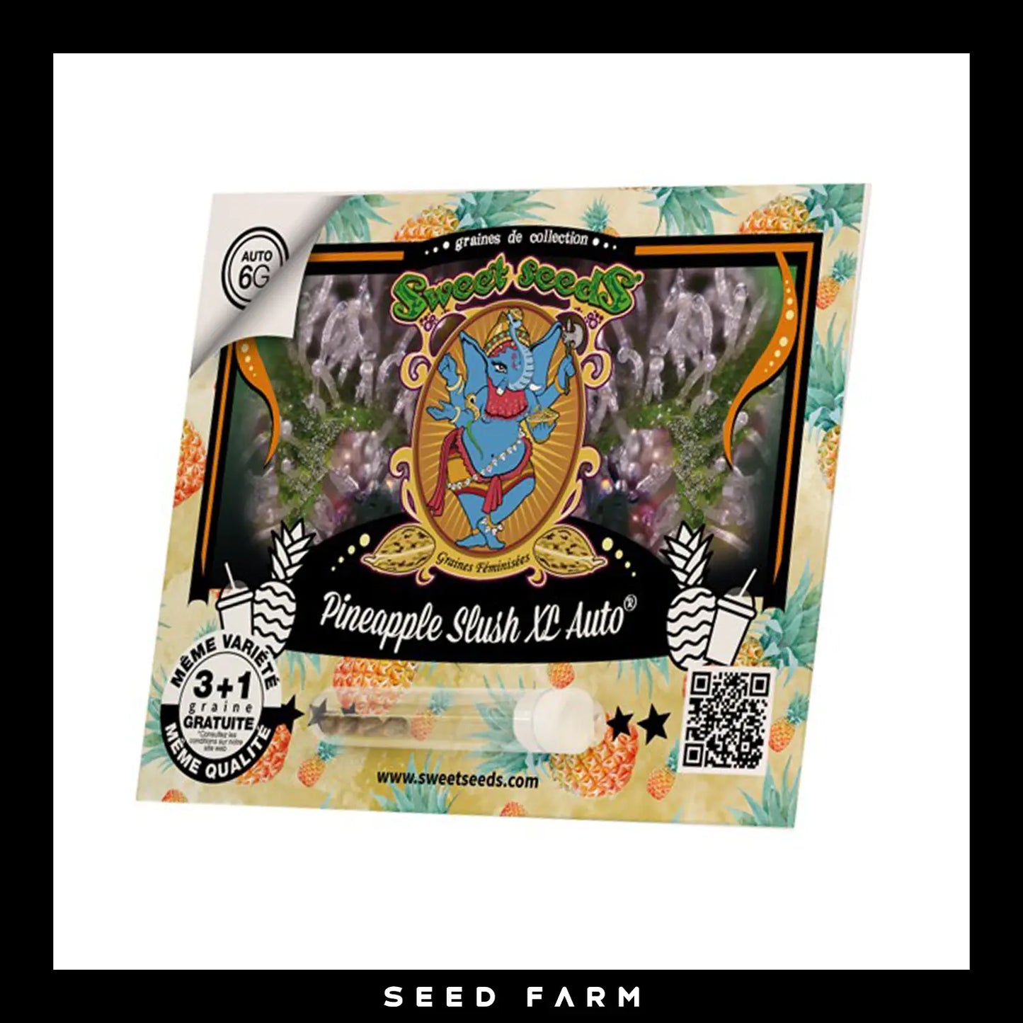 Sweet Seeds, Pineapple Slush XL, automatische Cannabis Samen, Vorderansicht