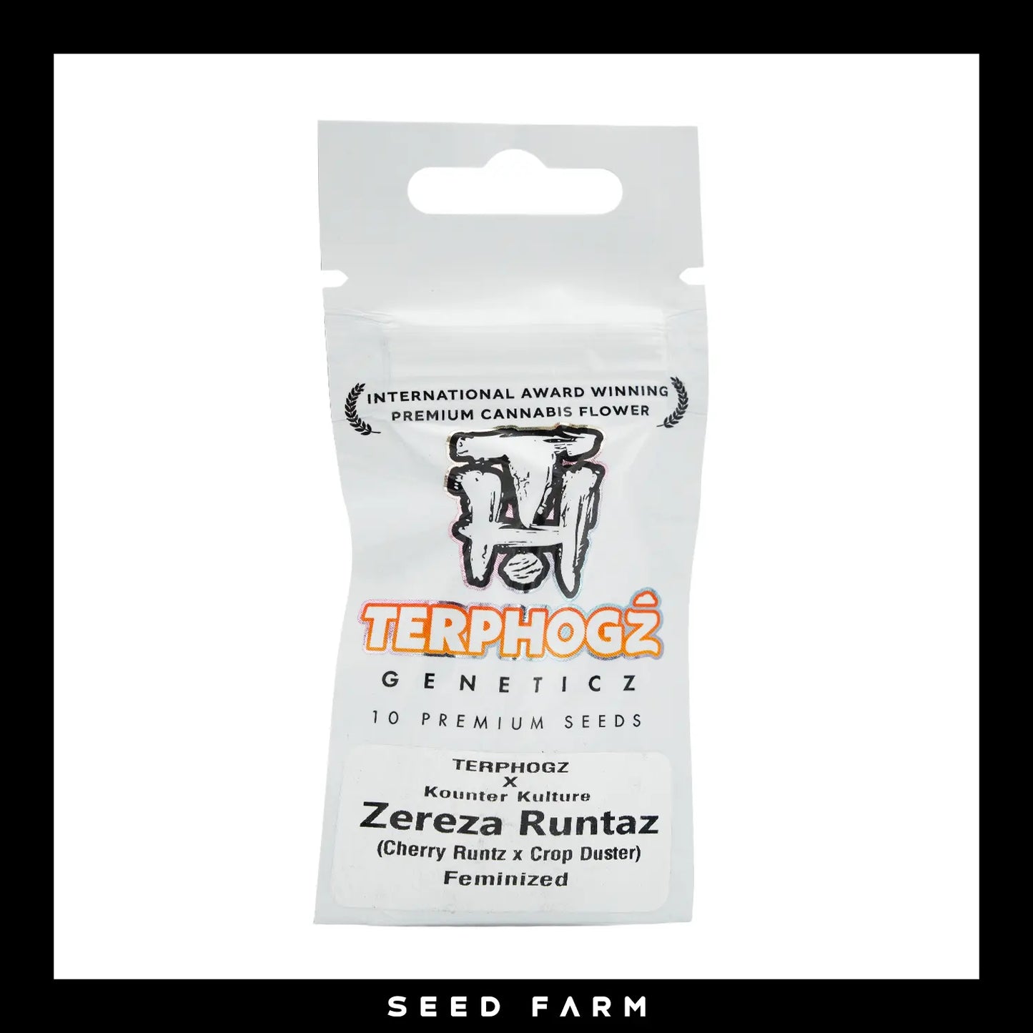 Terphogz, Zereza Runtaz, Feminisiert, 10 Seeds, Verpackung, Vorderansicht