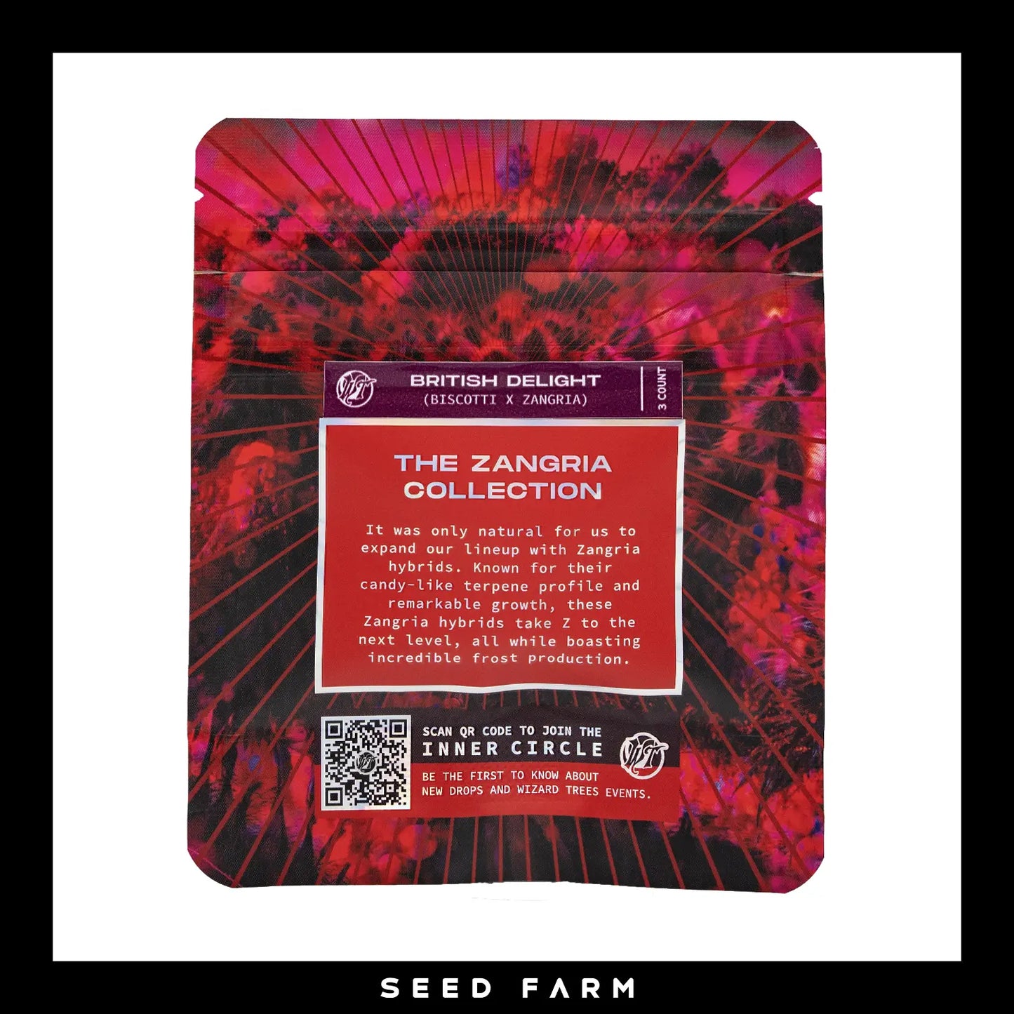 Wizard Trees, BRITISH DELIGHT, feminisierte Cannabis Samen, Rückansicht