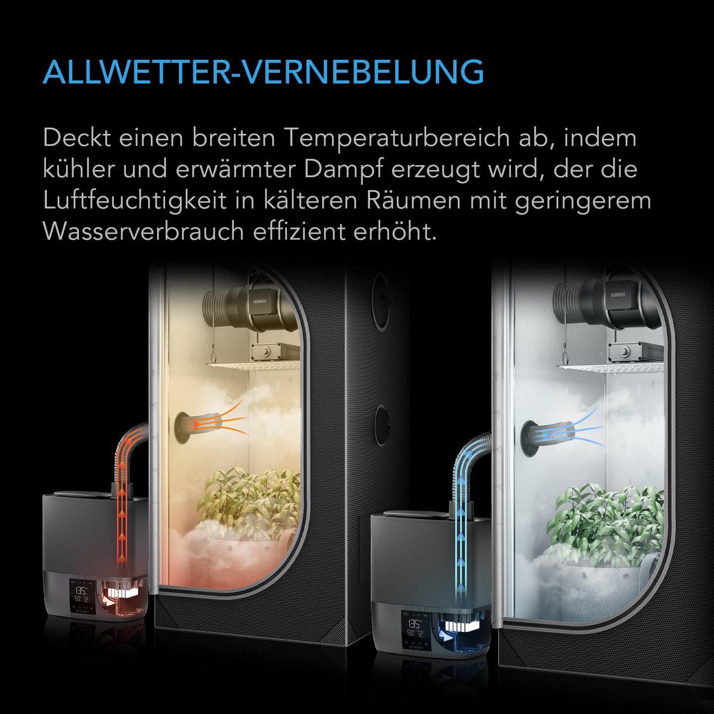 AC Infinity - Cloudforge T5 Warm/Kalt-Nebel VPD Luftbefeuchter | 9L
