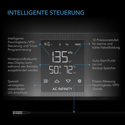 AC Infinity - Cloudforge T5 Warm/Kalt-Nebel VPD Luftbefeuchter | 9L