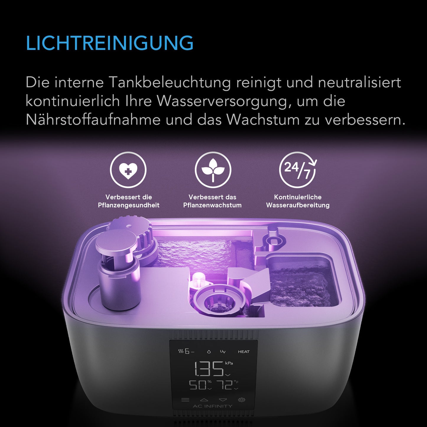 AC Infinity - Cloudforge T5 Warm/Kalt-Nebel VPD Luftbefeuchter | 9L