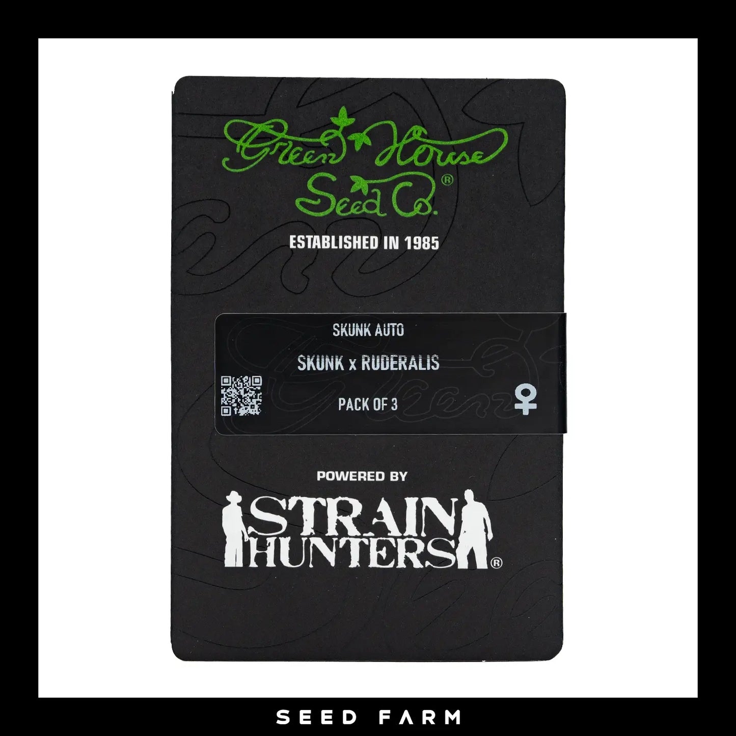 Green House Seeds, Skunk, automatische Cannabis Samen, 3 Stück, Vorderansicht