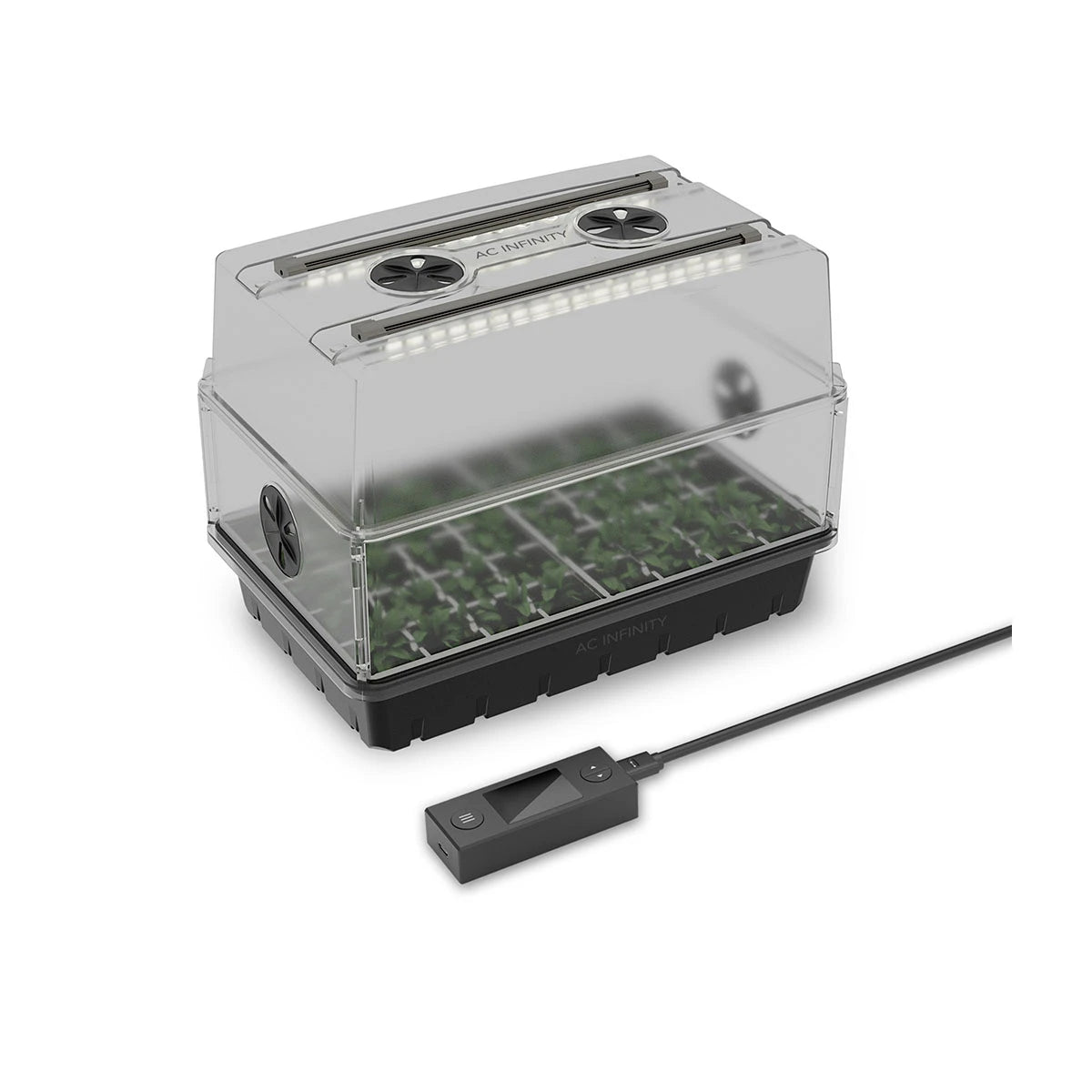 AC Infinity - Stecklings-Gewächshaus mit Höhenverlängerung, mit Samsung LM301H EVO LED-Beleuchtung, 5x8-Tablett