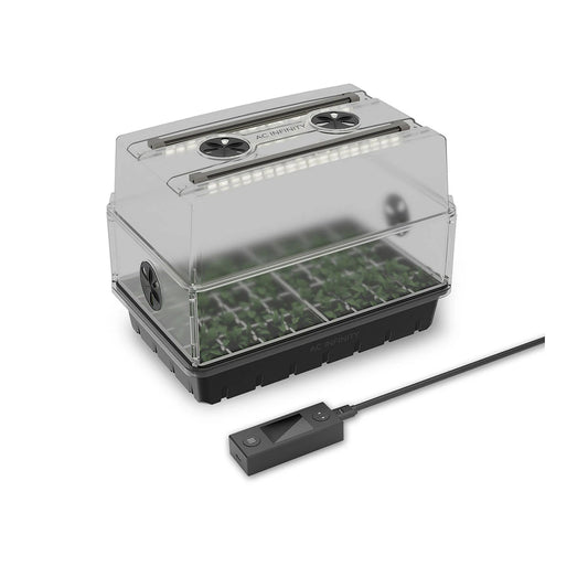 AC Infinity - Stecklings-Gewächshaus mit Höhenverlängerung, mit Samsung LM301H EVO LED-Beleuchtung, 5x8-Tablett